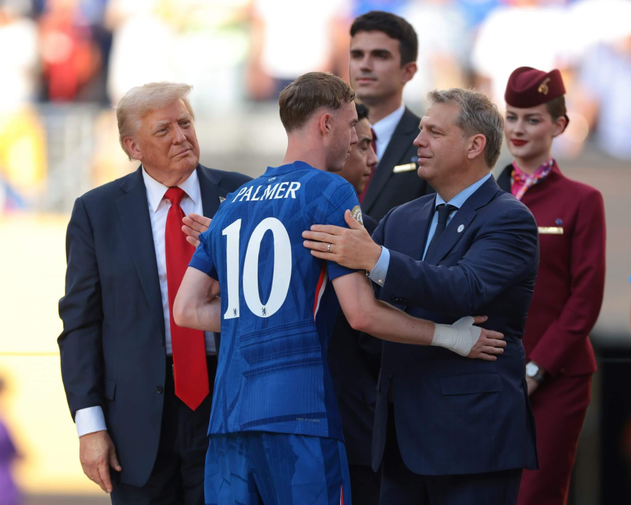 Todd Boehly with Cole Palmer and Donald Trump