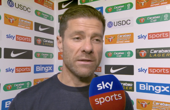 Xabi Alonso's pre match chat with Sky Sports