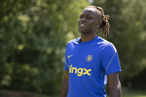 Geovany Quenda at Chelsea training.