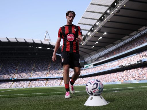 Alex Scott of Bournemouth takes a corner kick