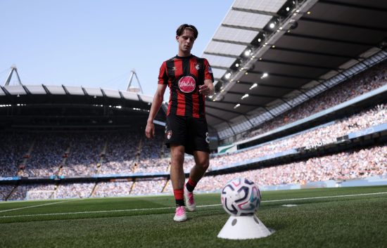 Alex Scott of Bournemouth takes a corner kick